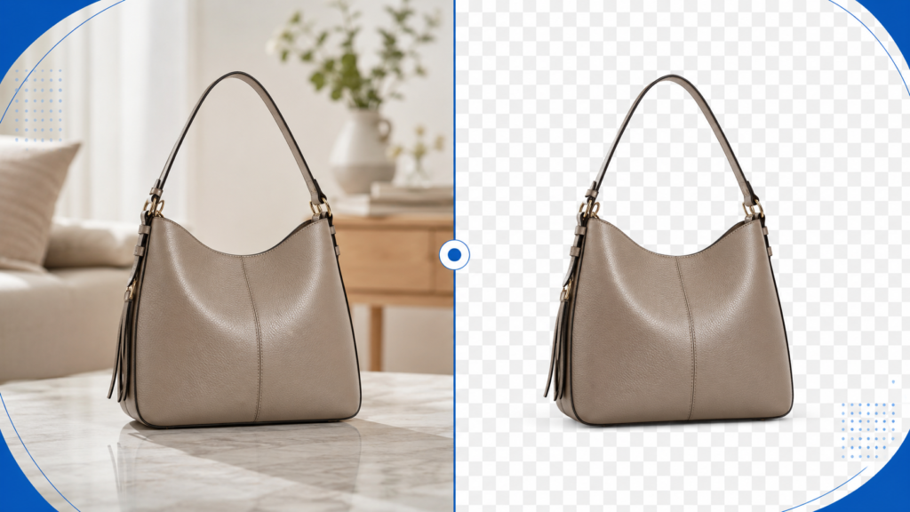 Comparação antes e depois de remover o fundo de uma imagem